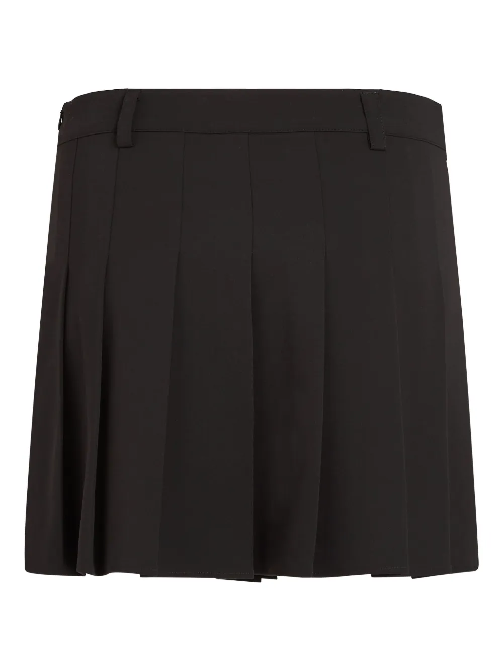 Karl Lagerfeld Jeans Pleated Lace-up Mini Skirt In Black