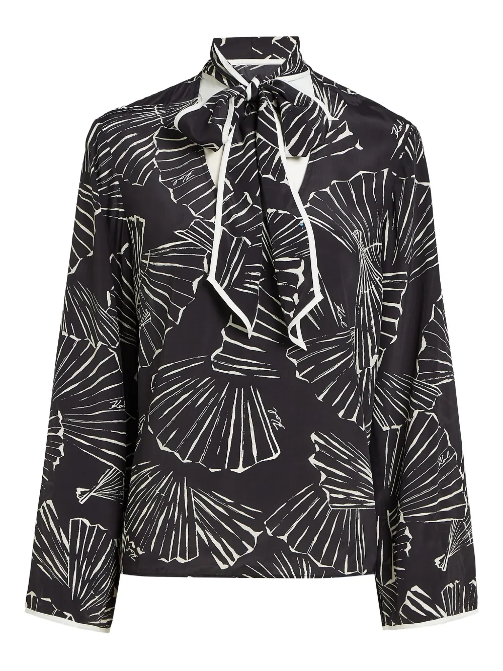 Karl Lagerfeld Graphic-print Blouse In Multi