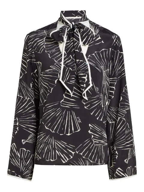 Karl Lagerfeld blusa con estampado gráfico