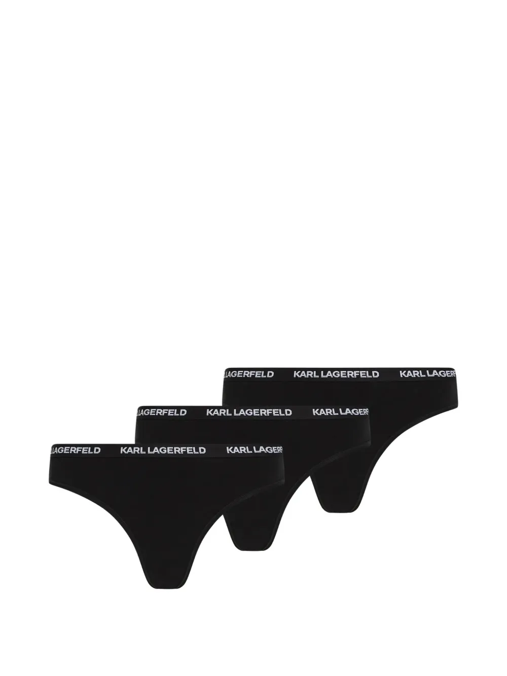 Karl Lagerfeld Perizomi con banda logata (3 pezzi) - Nero