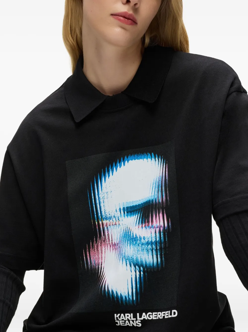 Karl Lagerfeld Jeans Gedigitaliseerd Karl T-shirt Zwart