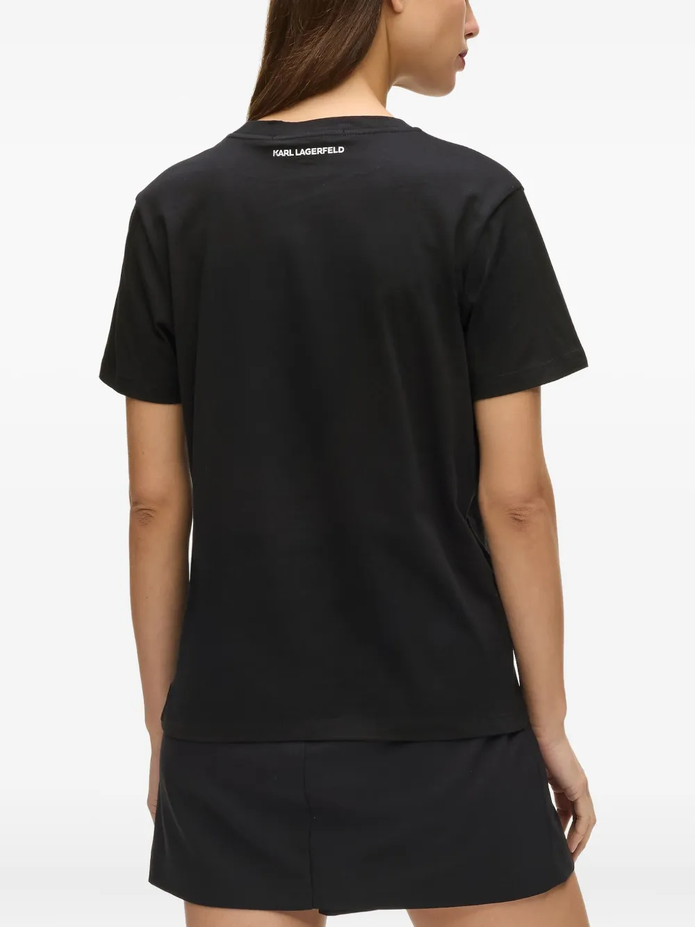 Karl Lagerfeld Portrait-print T-shirt In Black
