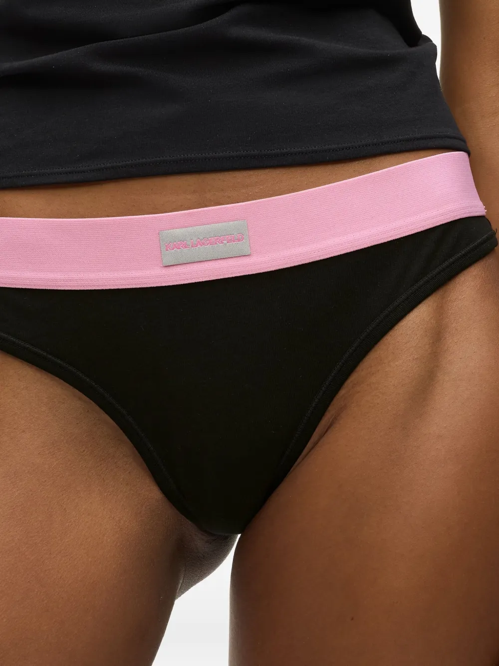 Karl Lagerfeld Zes strings met logoband Zwart