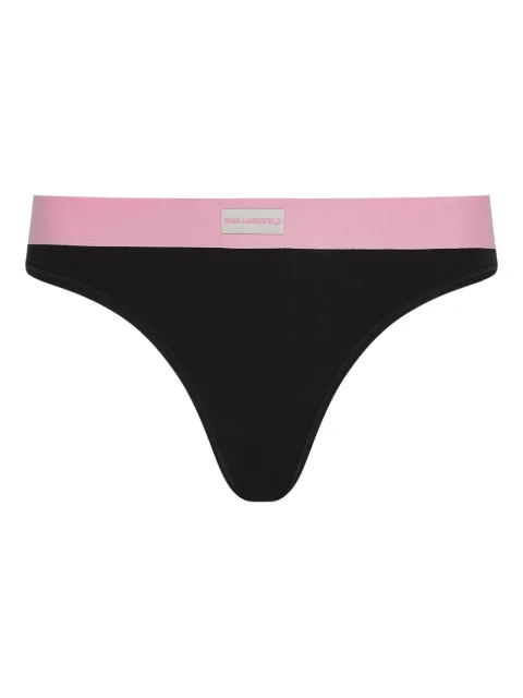 Karl Lagerfeld logo-waistband thong (pack of six)