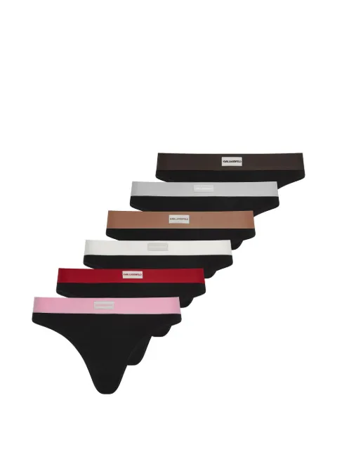 Karl Lagerfeld logo-waistband thong