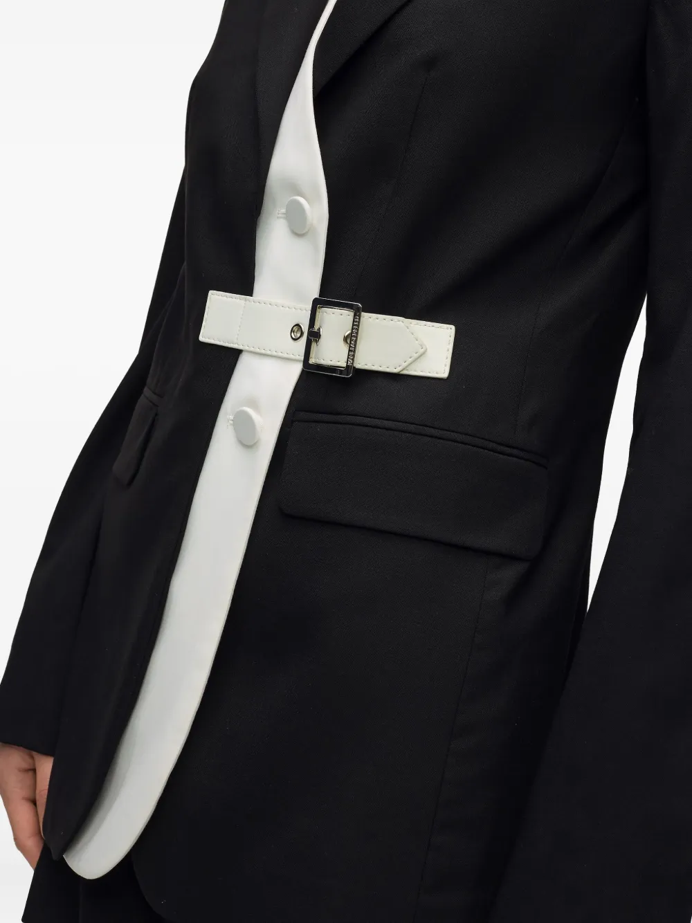 Karl Lagerfeld Blazer met ceintuur Zwart