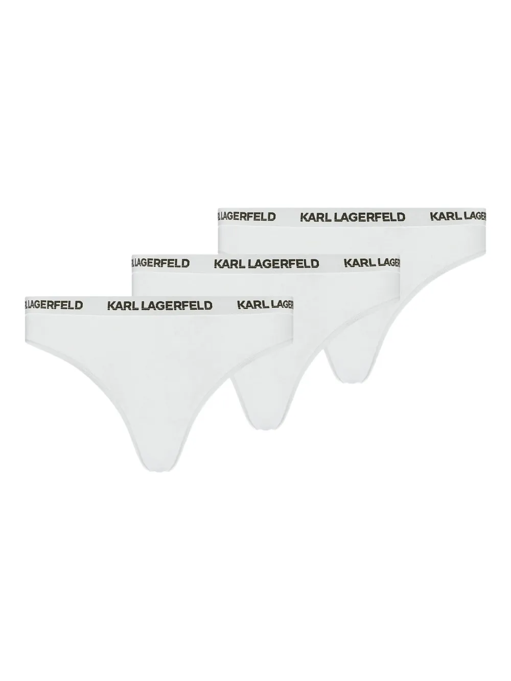 Karl Lagerfeld Slip con logo in vita (3 pezzi) - Bianco