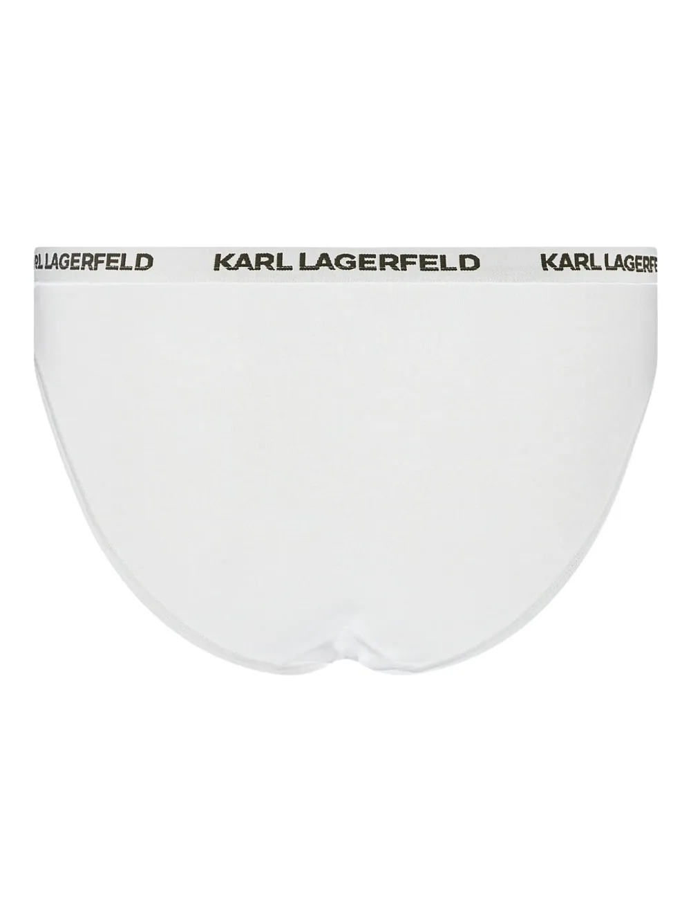 Karl Lagerfeld Drie slips met logoband Wit