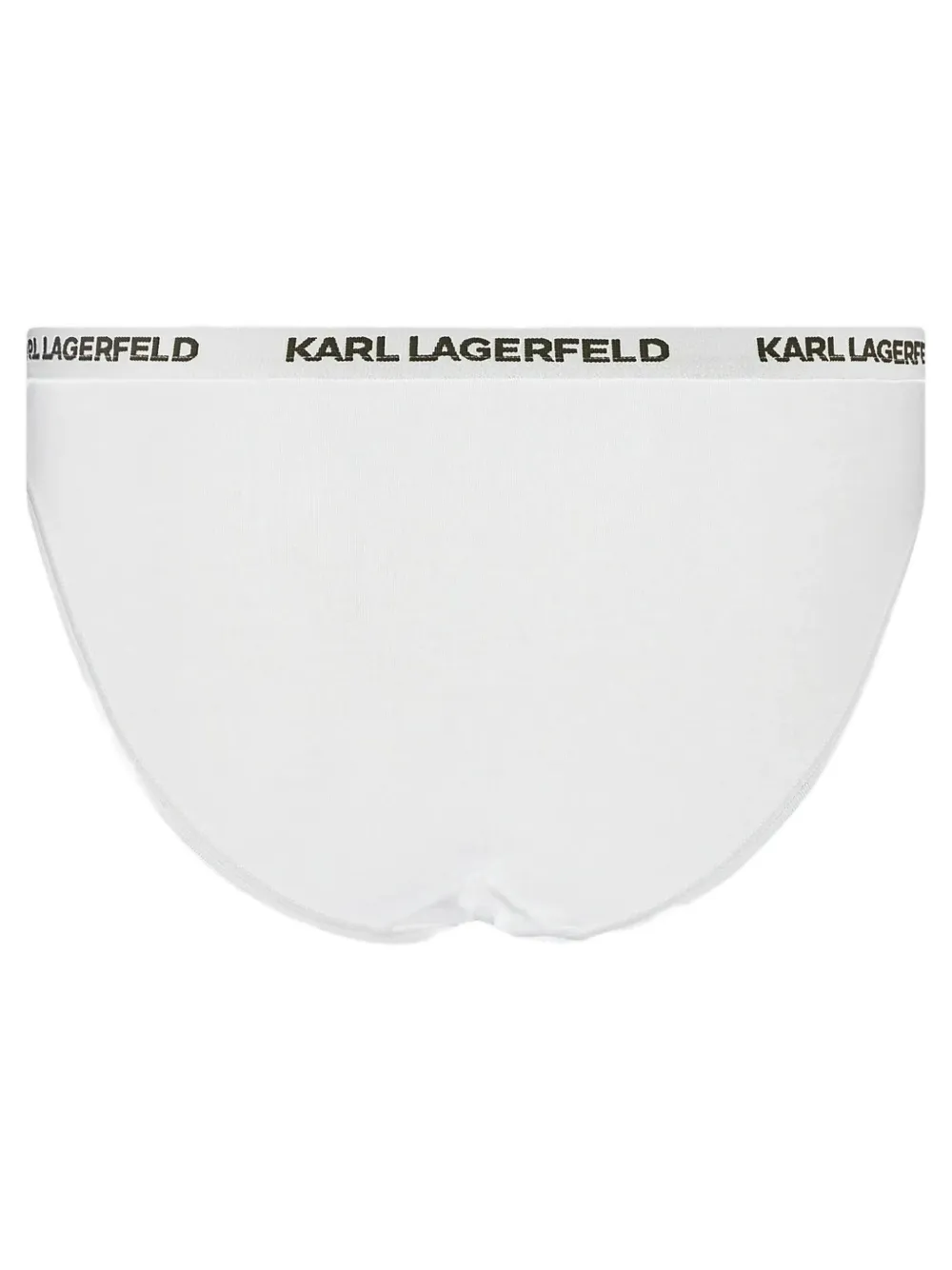 Karl Lagerfeld Drie slips met logoband Wit