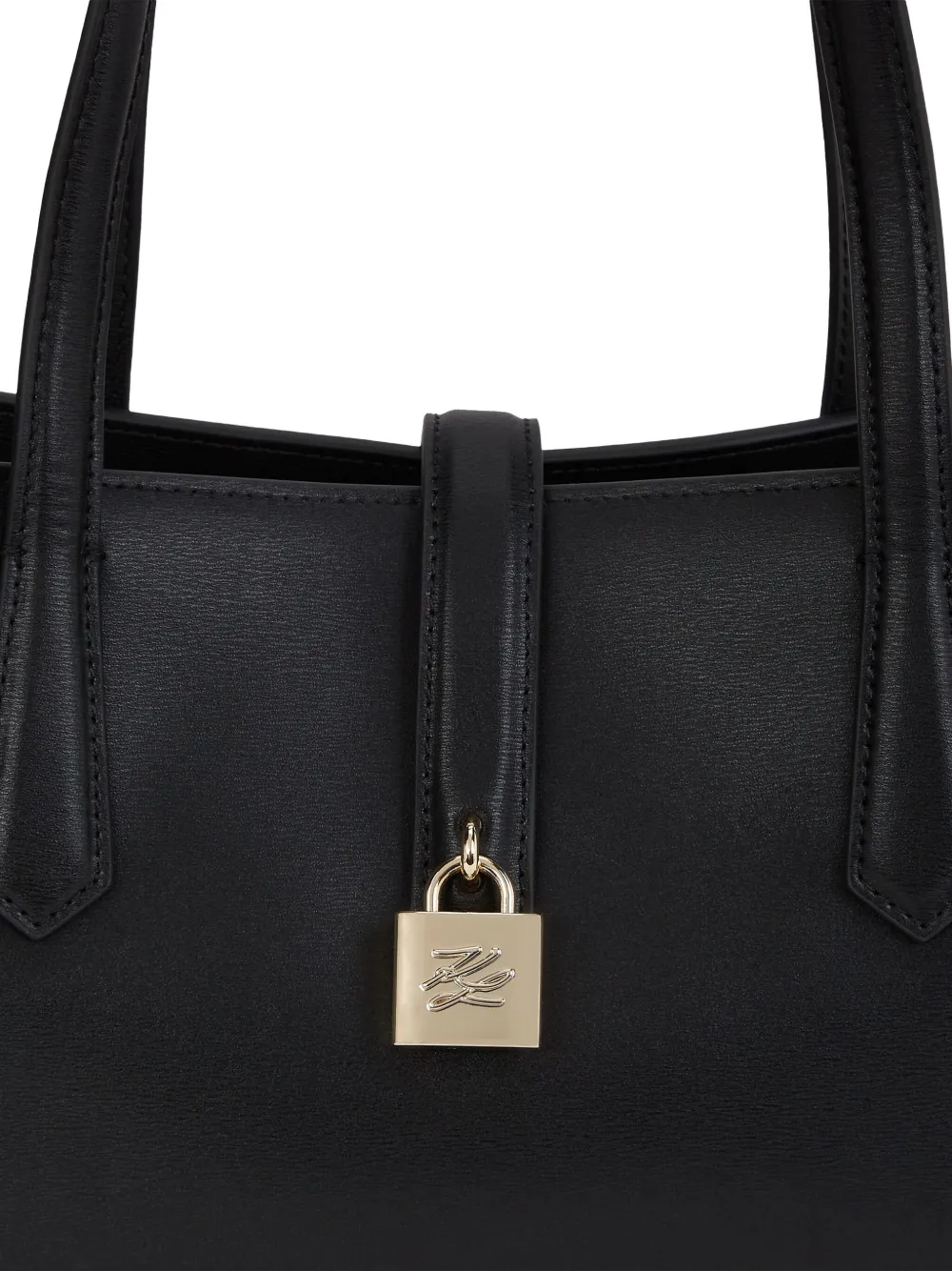 Karl Lagerfeld K Autograph shopper met hangslot Zwart