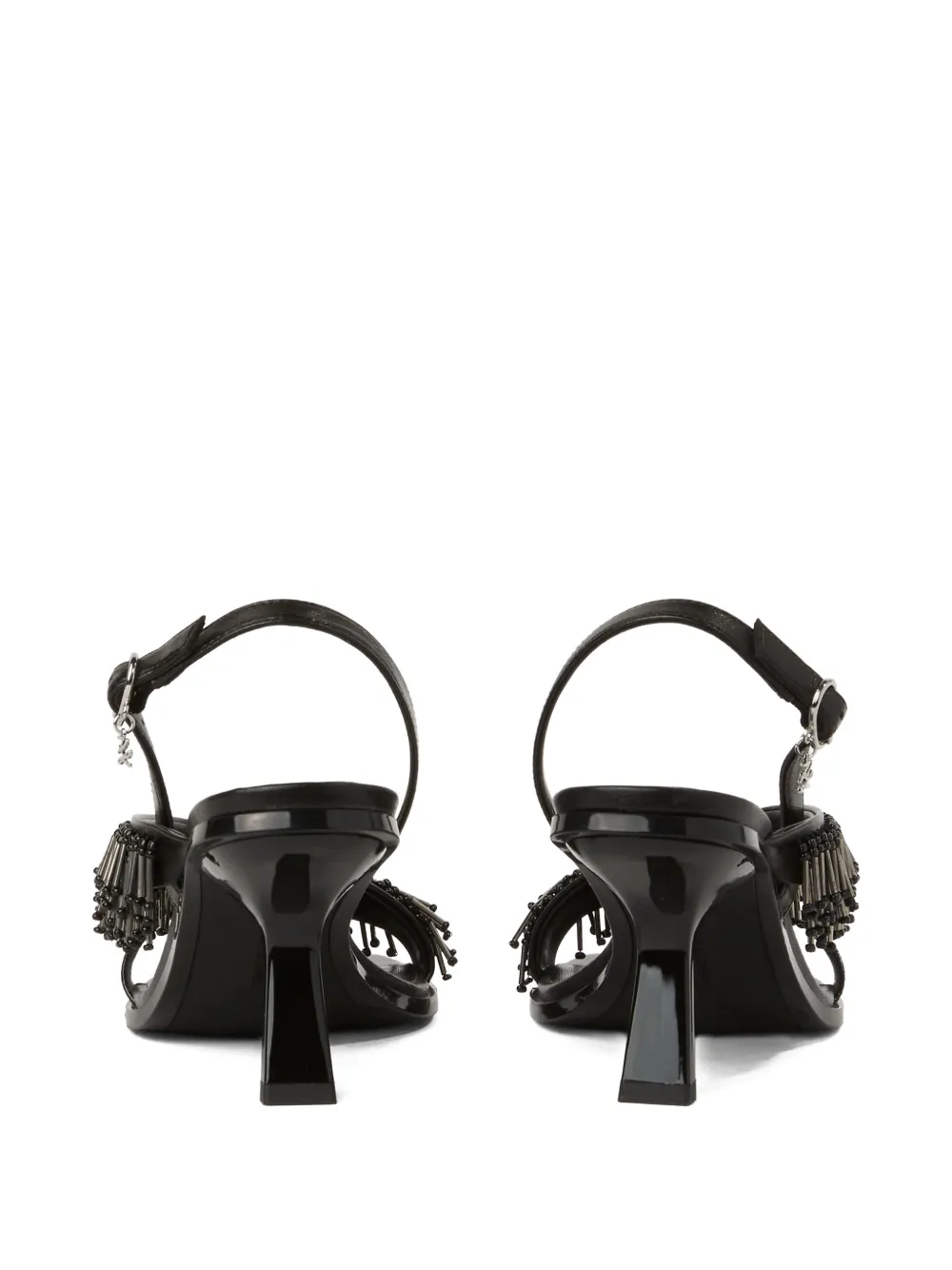 Karl Lagerfeld Karmel sandalen met franje Zwart