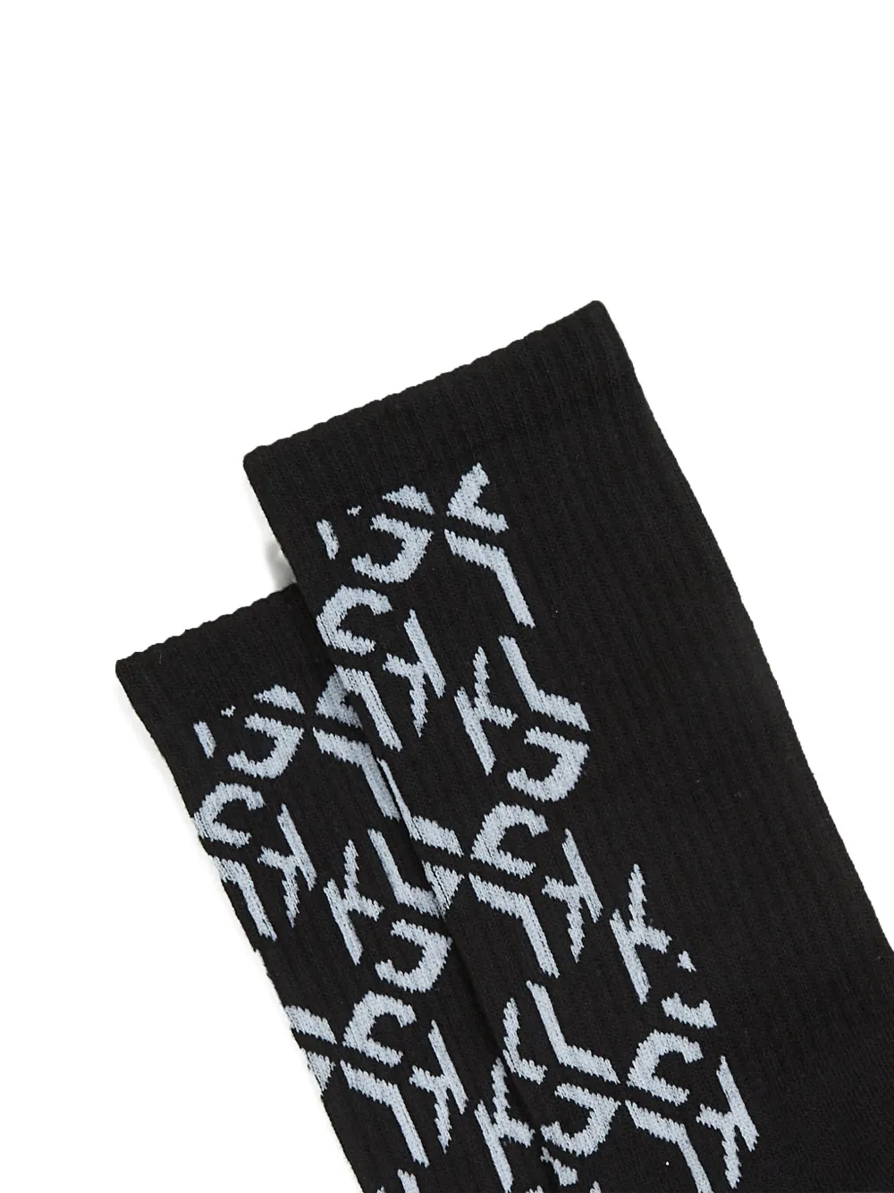 Karl Lagerfeld Jeans Sokken met monogram-patroon Zwart