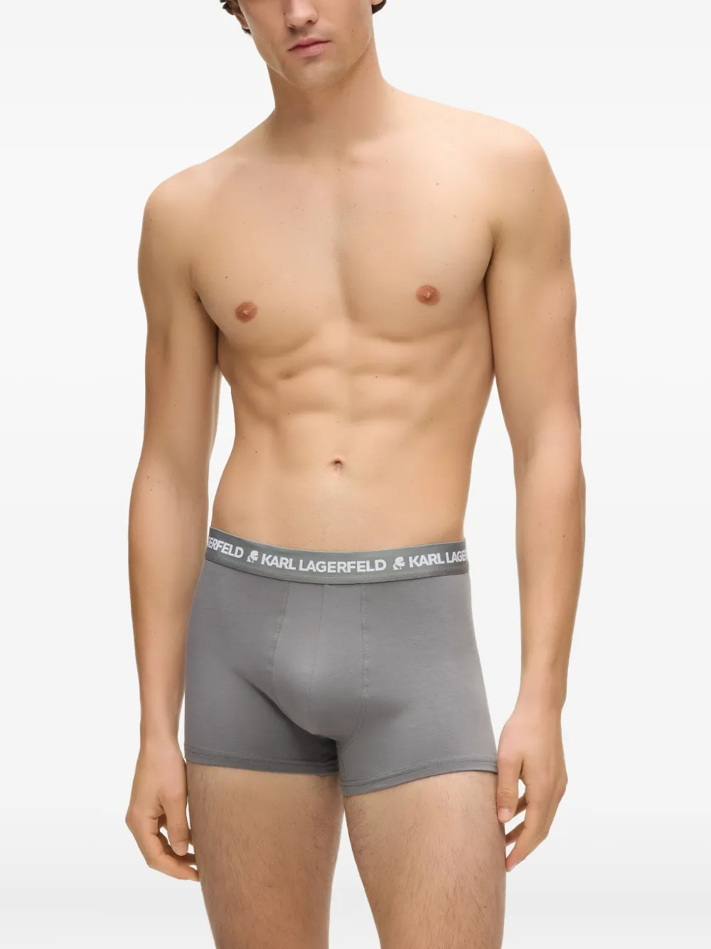 Karl Lagerfeld logo trunks (set of three) | Grey | Image 1