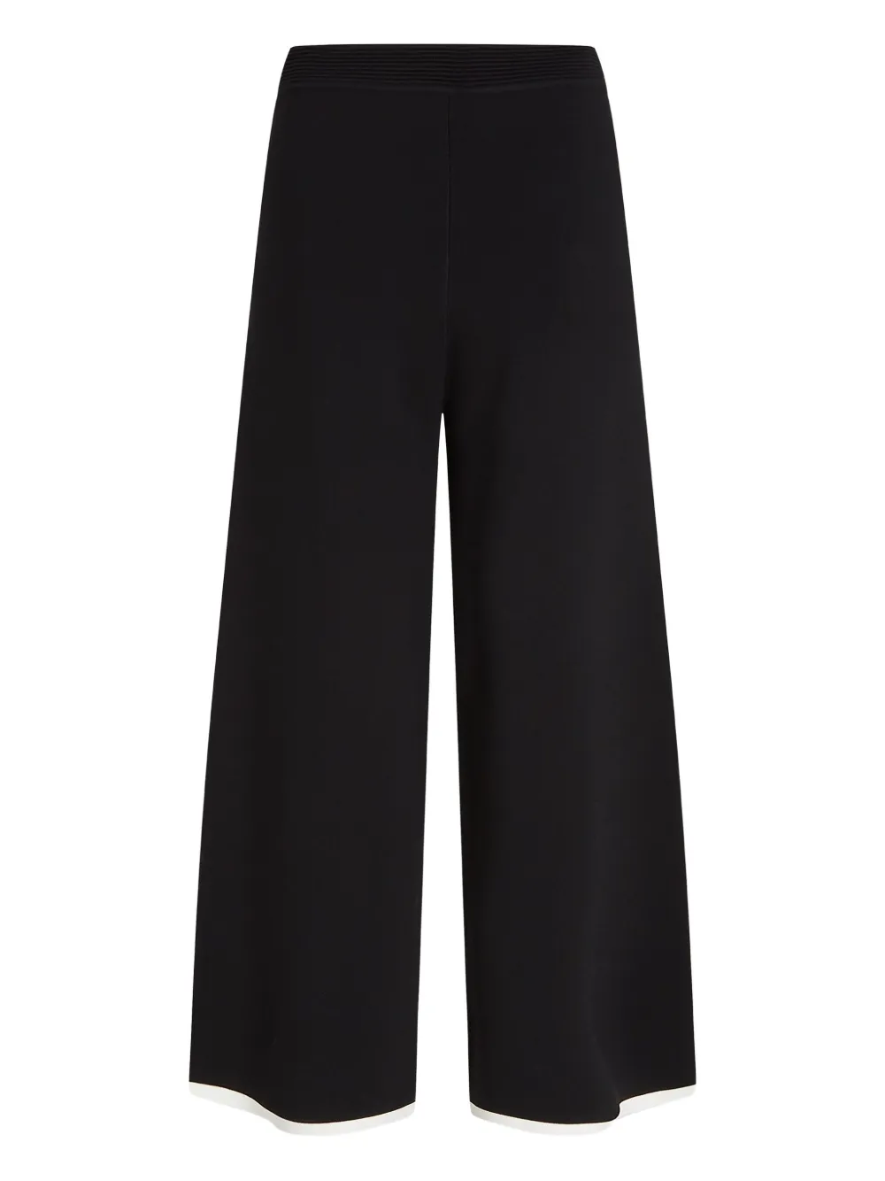 Karl Lagerfeld Palazzo broek met contrasterende afwerking Zwart