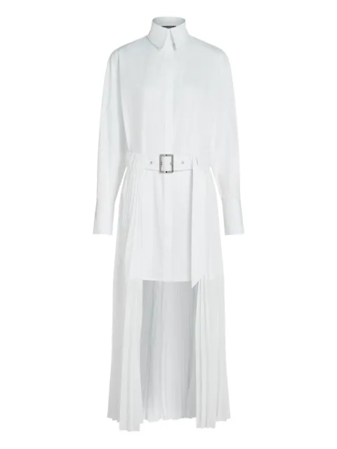 Karl Lagerfeld pleated belted shirt dress