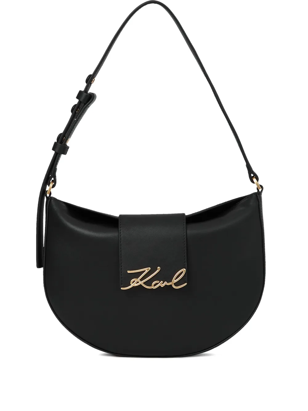 Karl Lagerfeld K/signature Shoulder Bag In Black