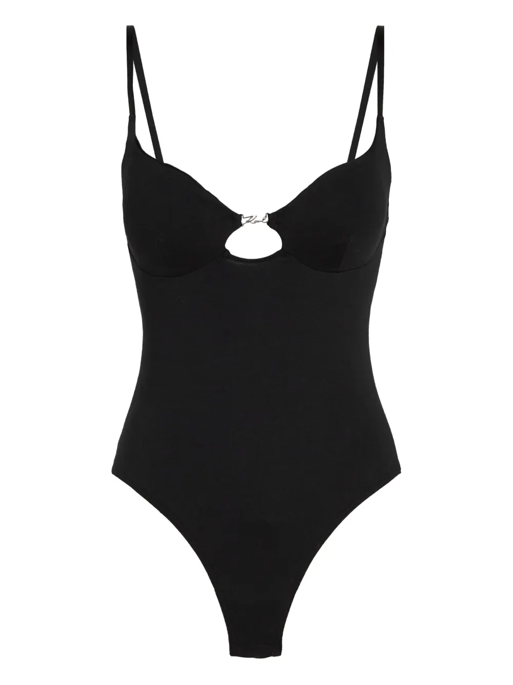Karl Lagerfeld cut-out bodysuit | Black | Image 1