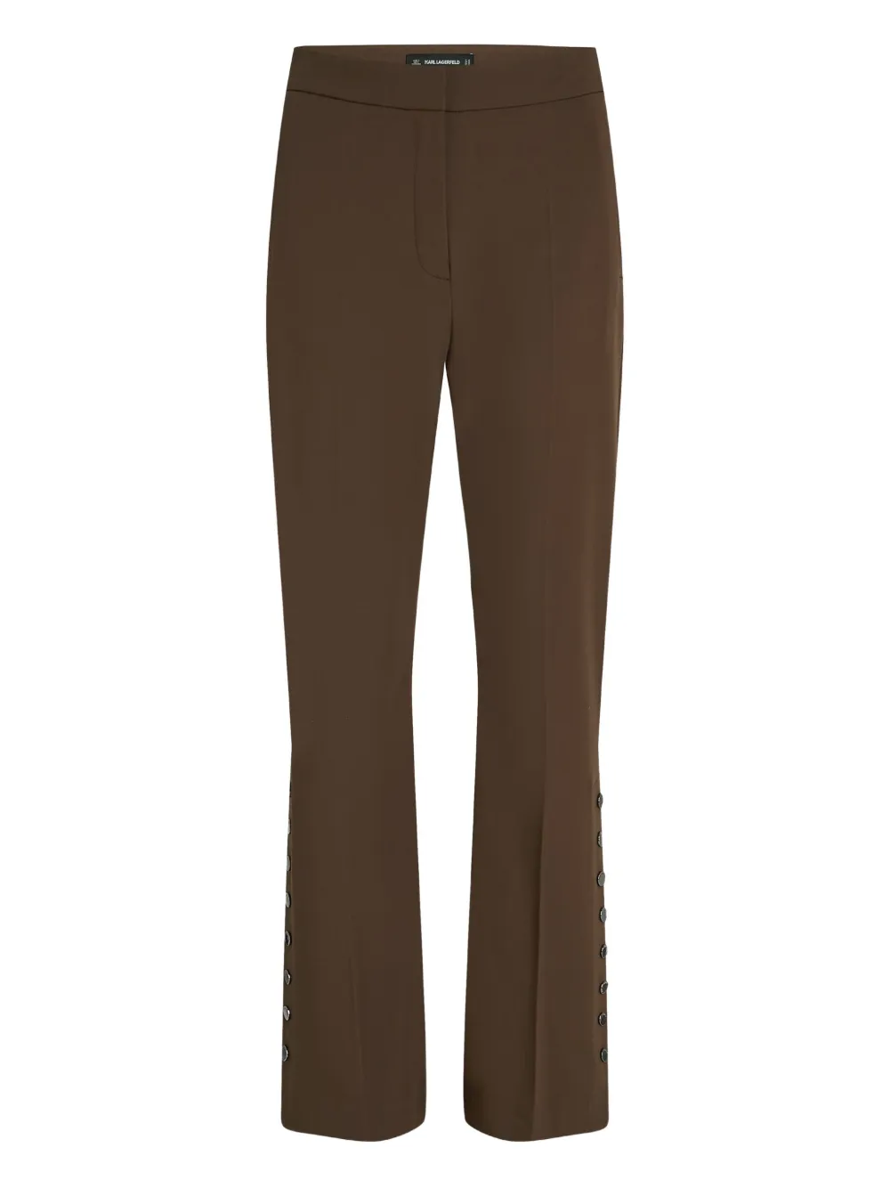 Karl Lagerfeld press-stud detailing trousers | Brown | Image 1