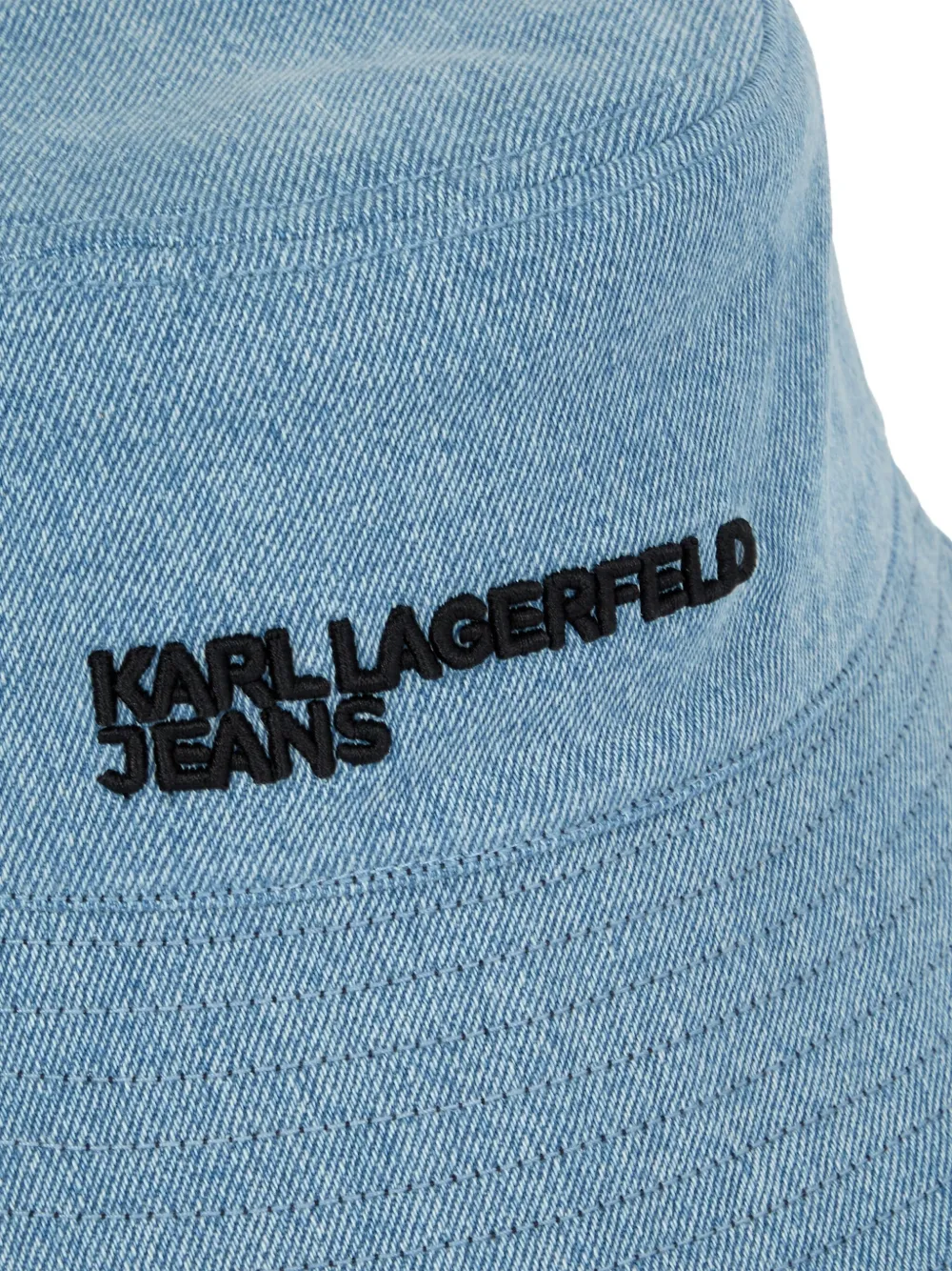 Karl Lagerfeld Jeans Omkeerbare denim vissershoed Blauw