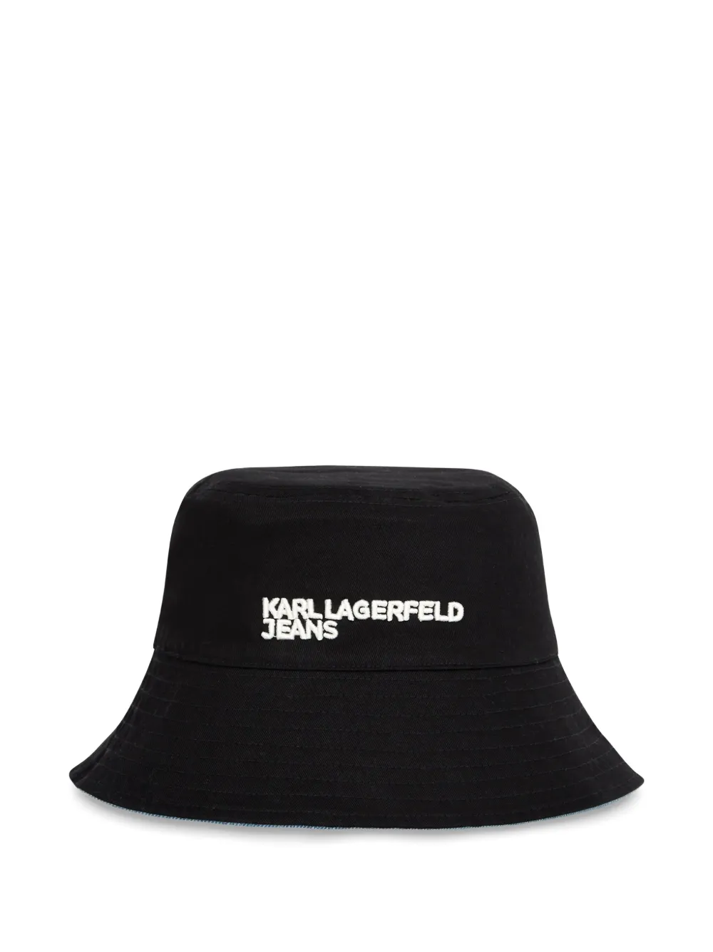 Karl Lagerfeld Jeans Omkeerbare denim vissershoed Blauw