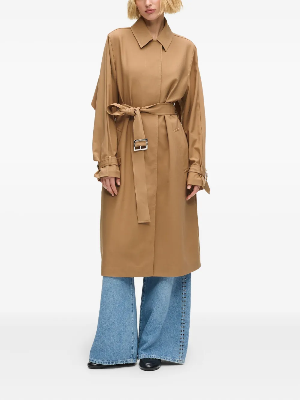Karl Lagerfeld Trenchcoat met ceintuur Beige