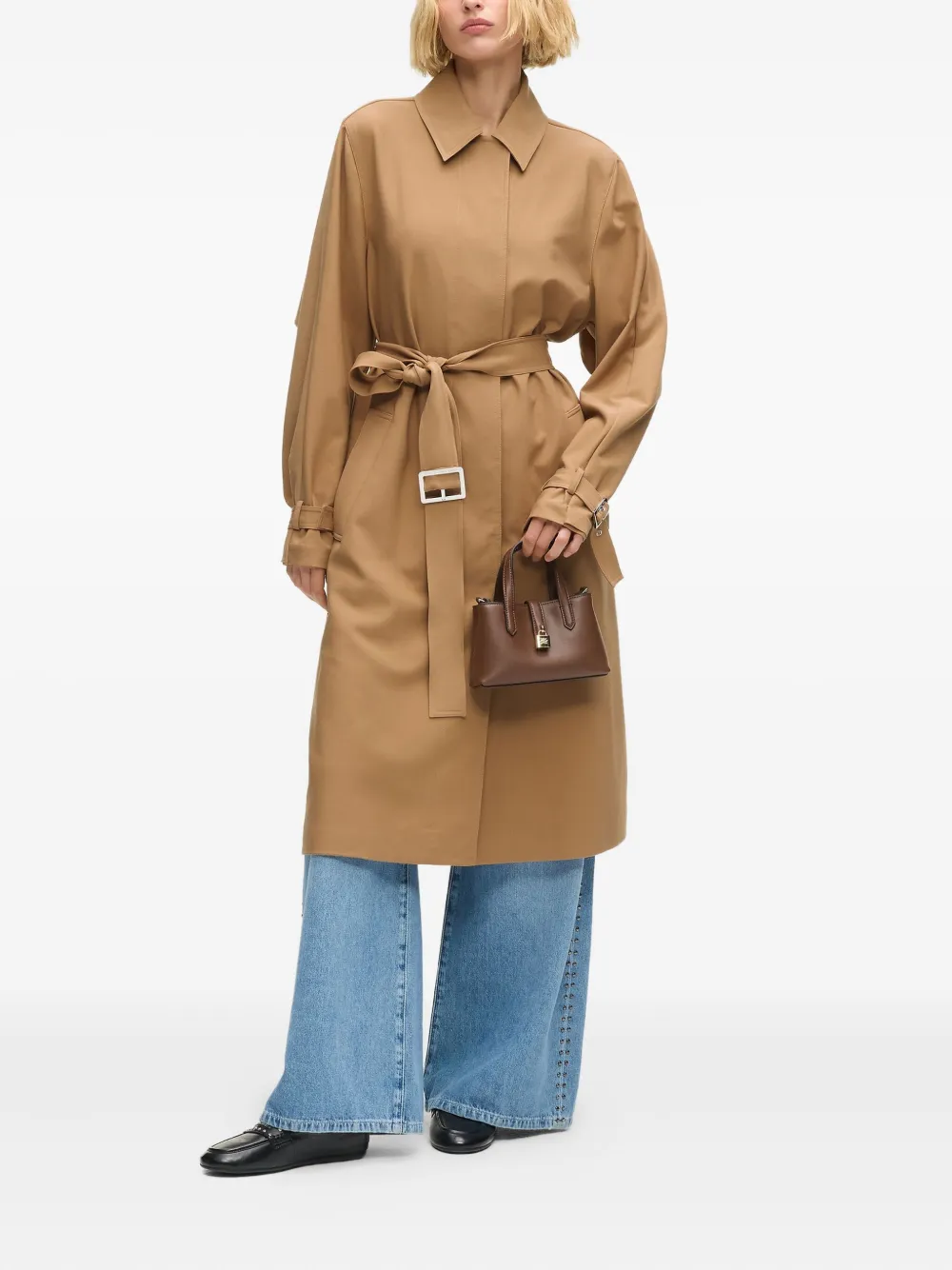 Karl Lagerfeld Trenchcoat met ceintuur Beige