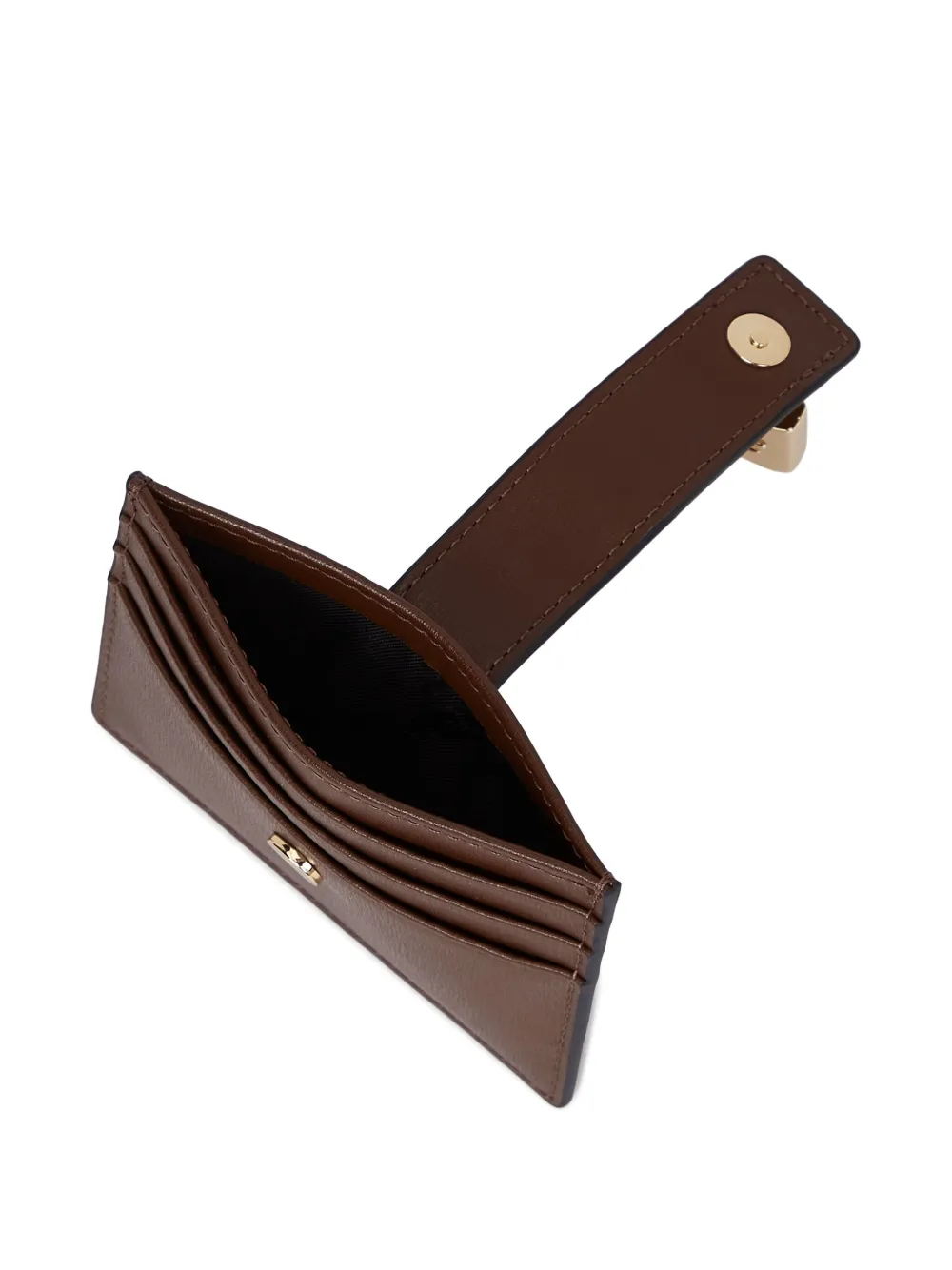 Karl Lagerfeld K/autograph Padlock Cardholder In Brown