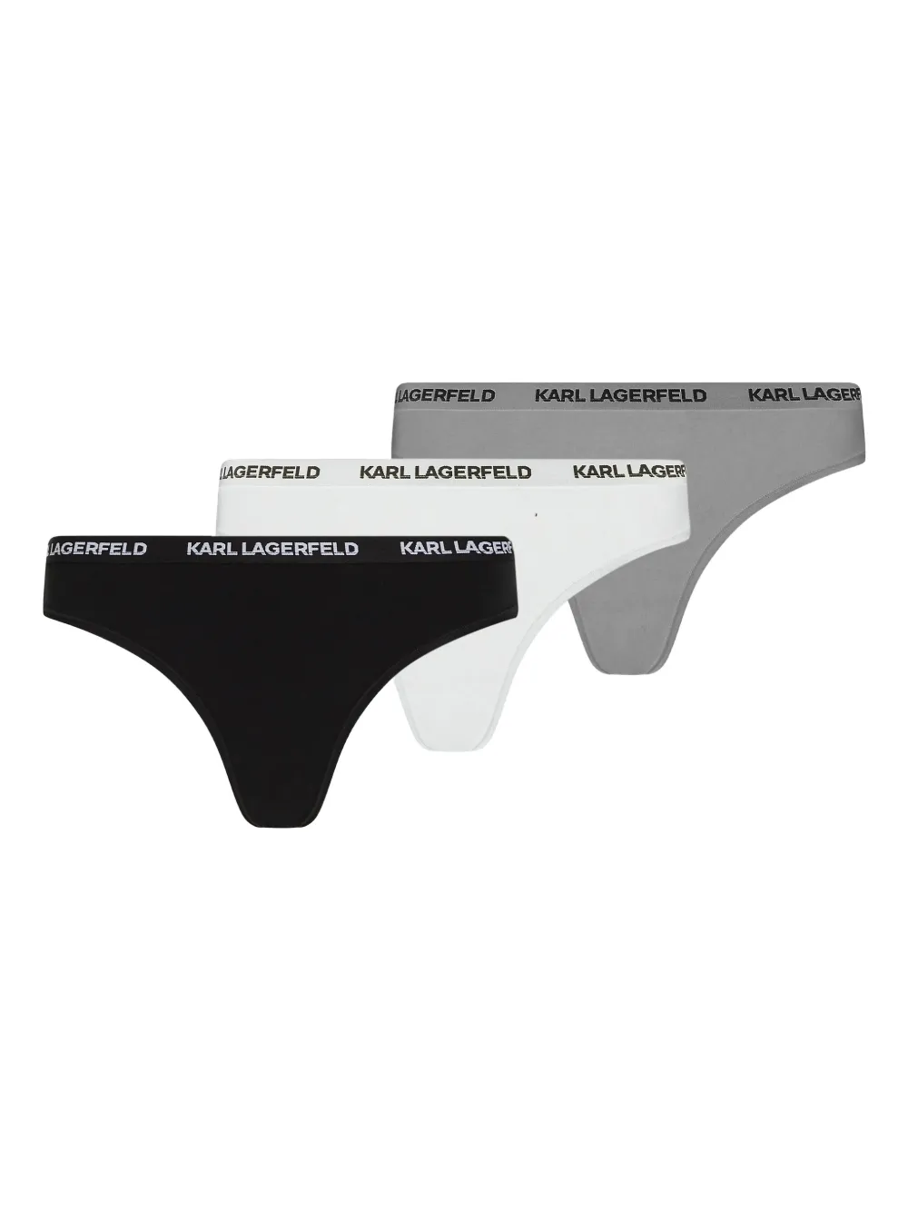 Karl Lagerfeld Perizomi con banda logata (3 pezzi) - Nero