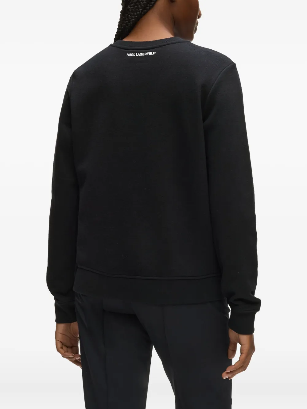 Karl Lagerfeld Ikon Signature Choupette Sweatshirt In Black