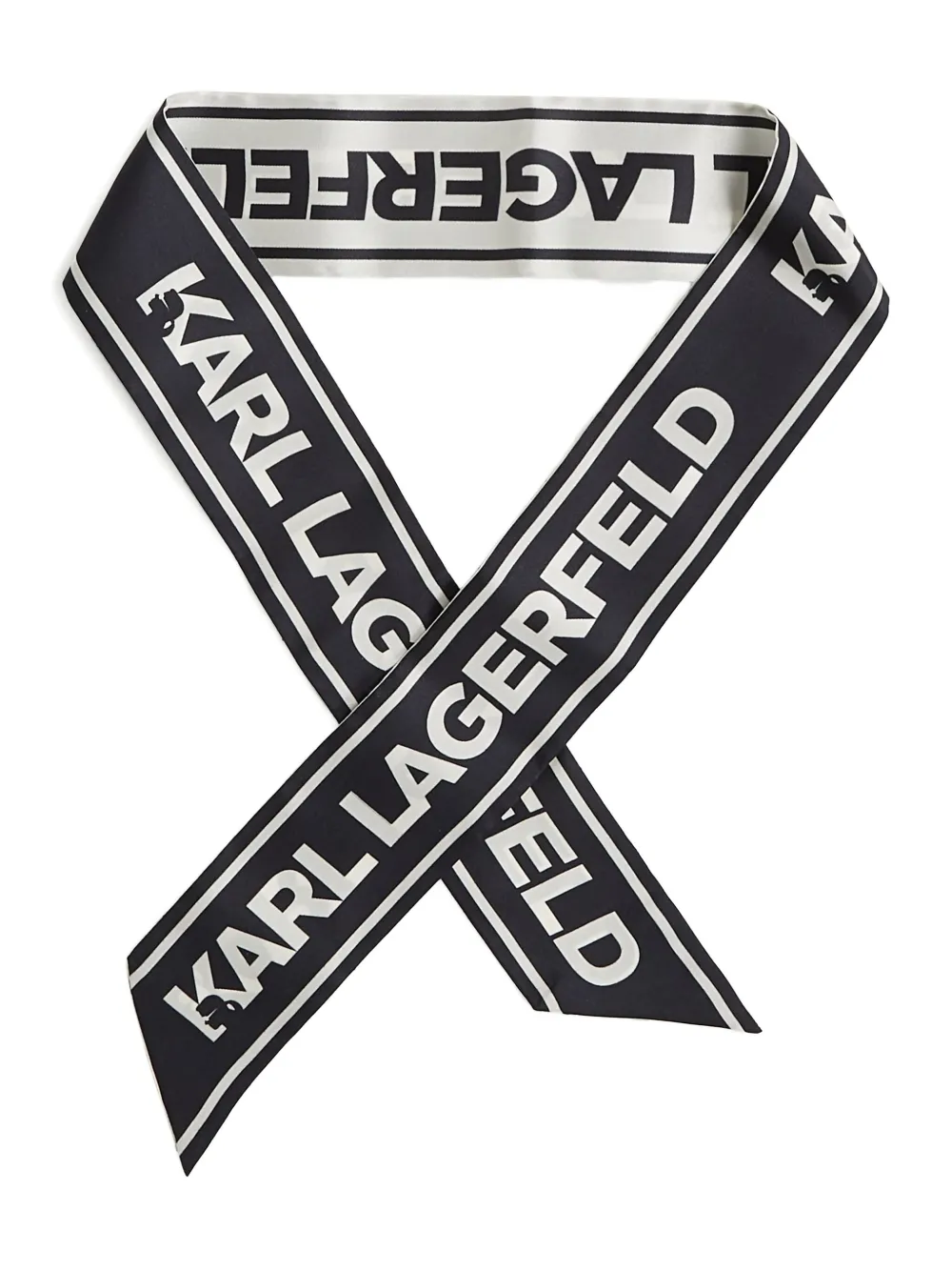 Karl Lagerfeld Zijden sjaal - Zwart