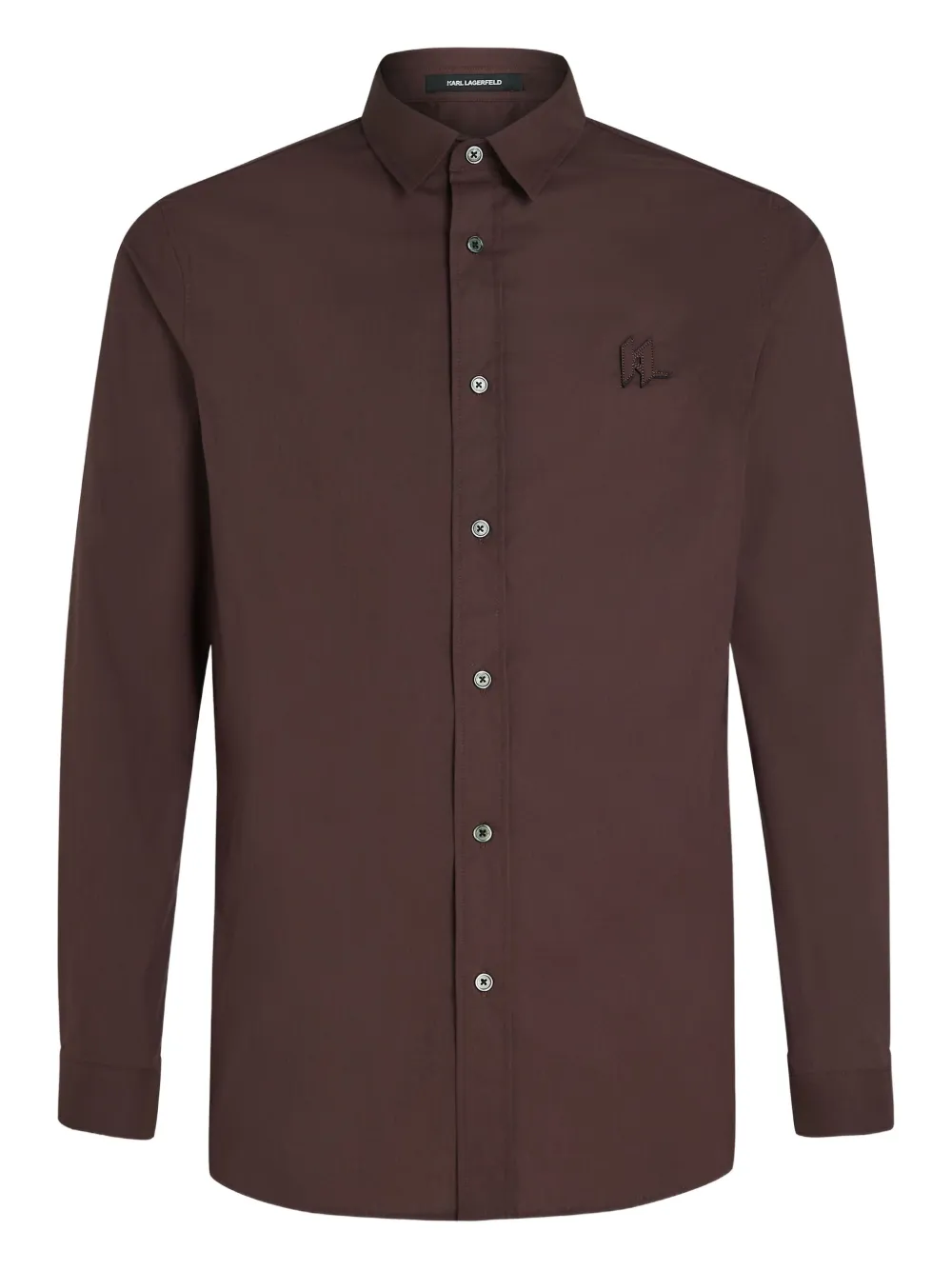 Karl Lagerfeld camisa con detalle de monograma | marrón | Image 1