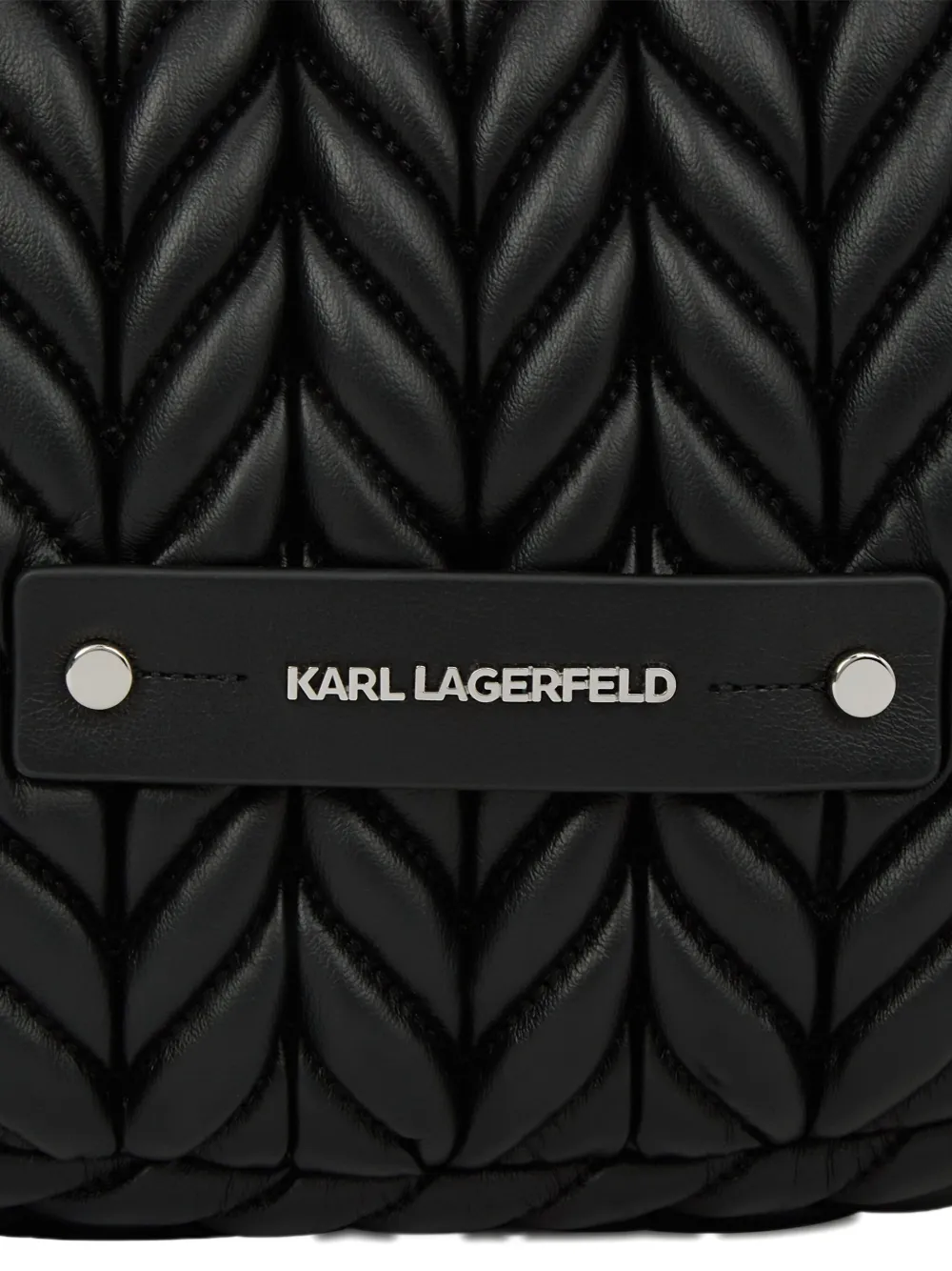 Karl Lagerfeld Small K/weave Tote Bag In Black
