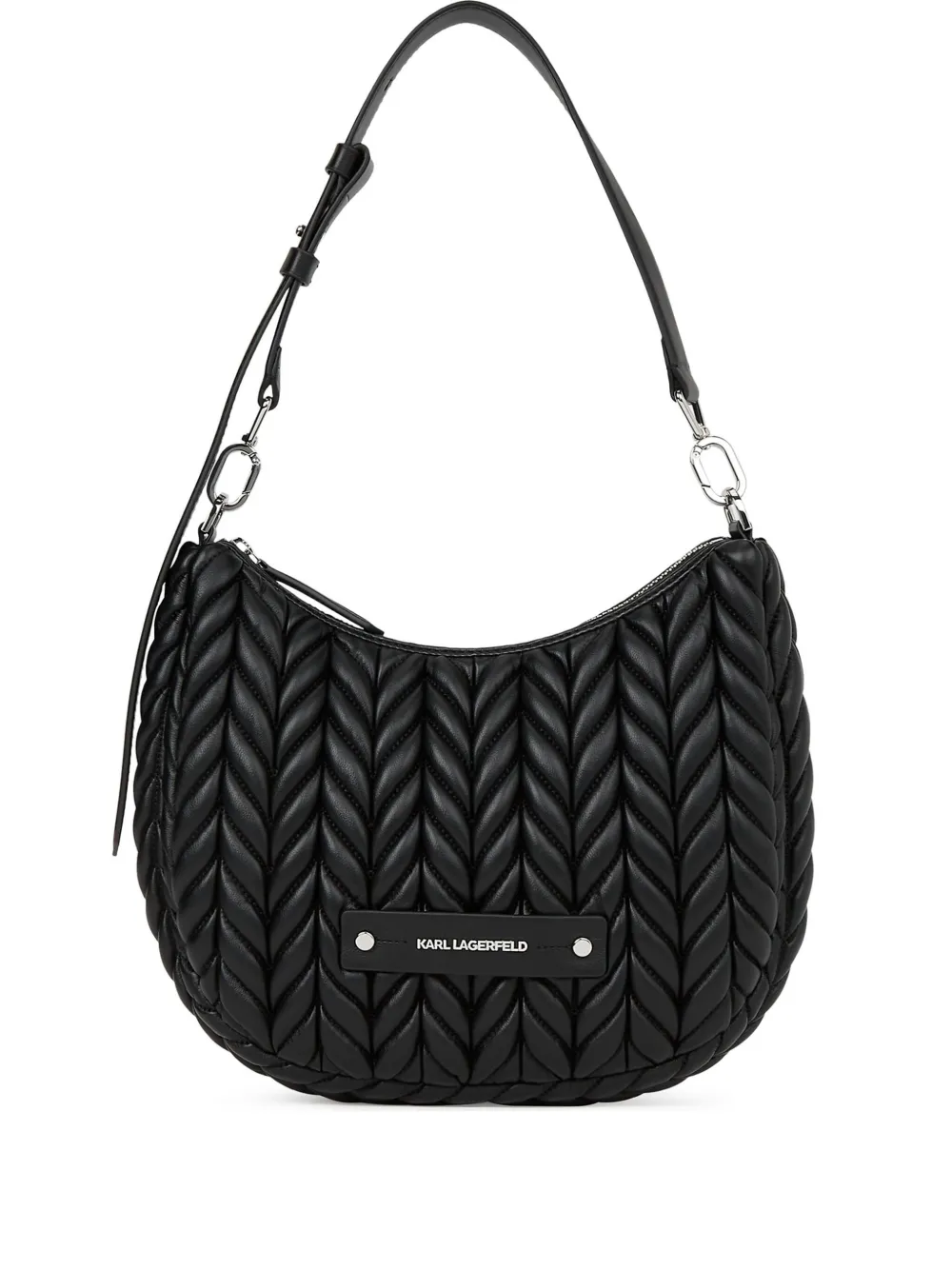 Karl Lagerfeld Small K/weave Tote Bag In Black