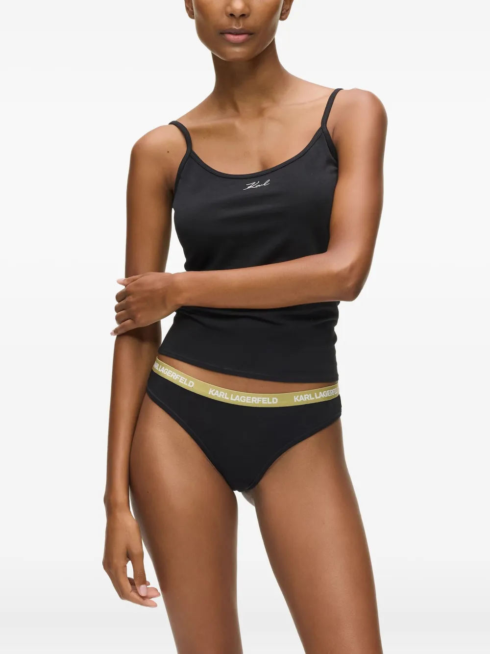 Karl Lagerfeld String met logoband Zwart