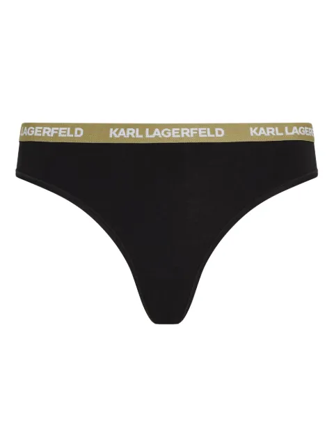 Karl Lagerfeld logo-waistband thong