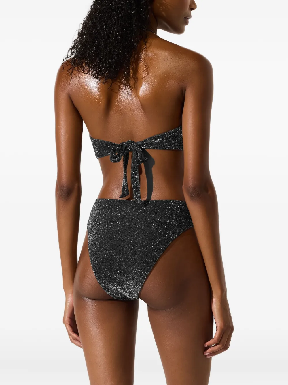 Karl Lagerfeld Metallic bikinislip Zwart