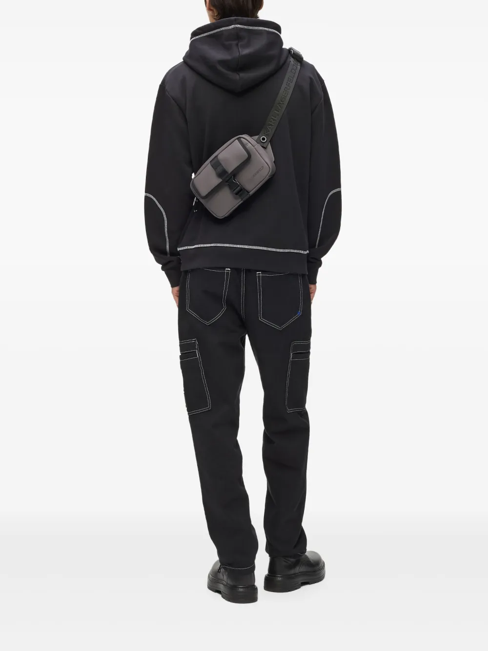 Karl Lagerfeld Jeans Messengertas met gesp - Grijs