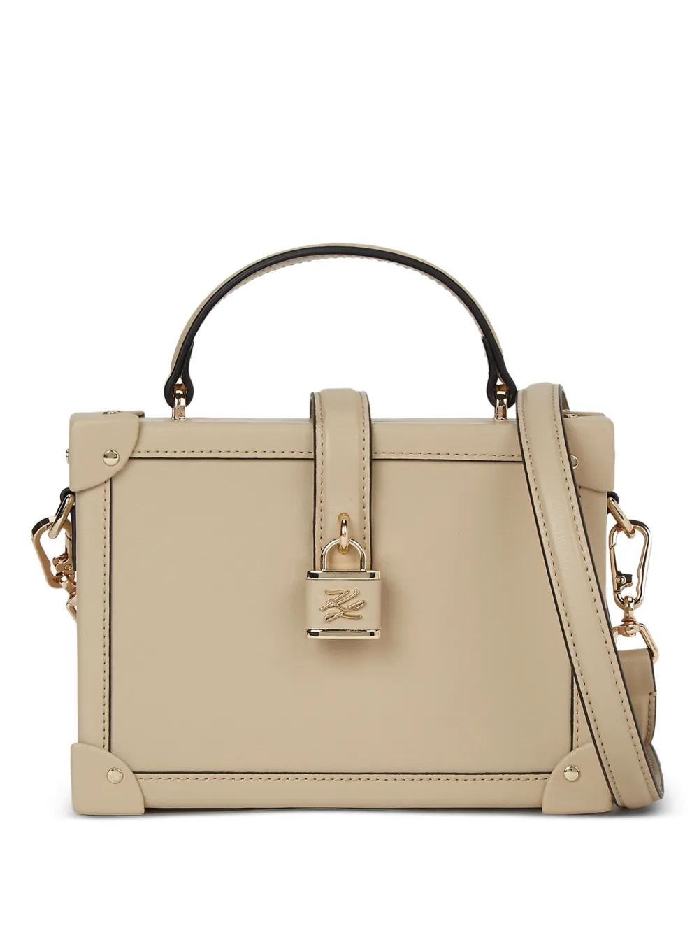 Karl Lagerfeld Borsa a tracolla con lucchetto - Toni neutri