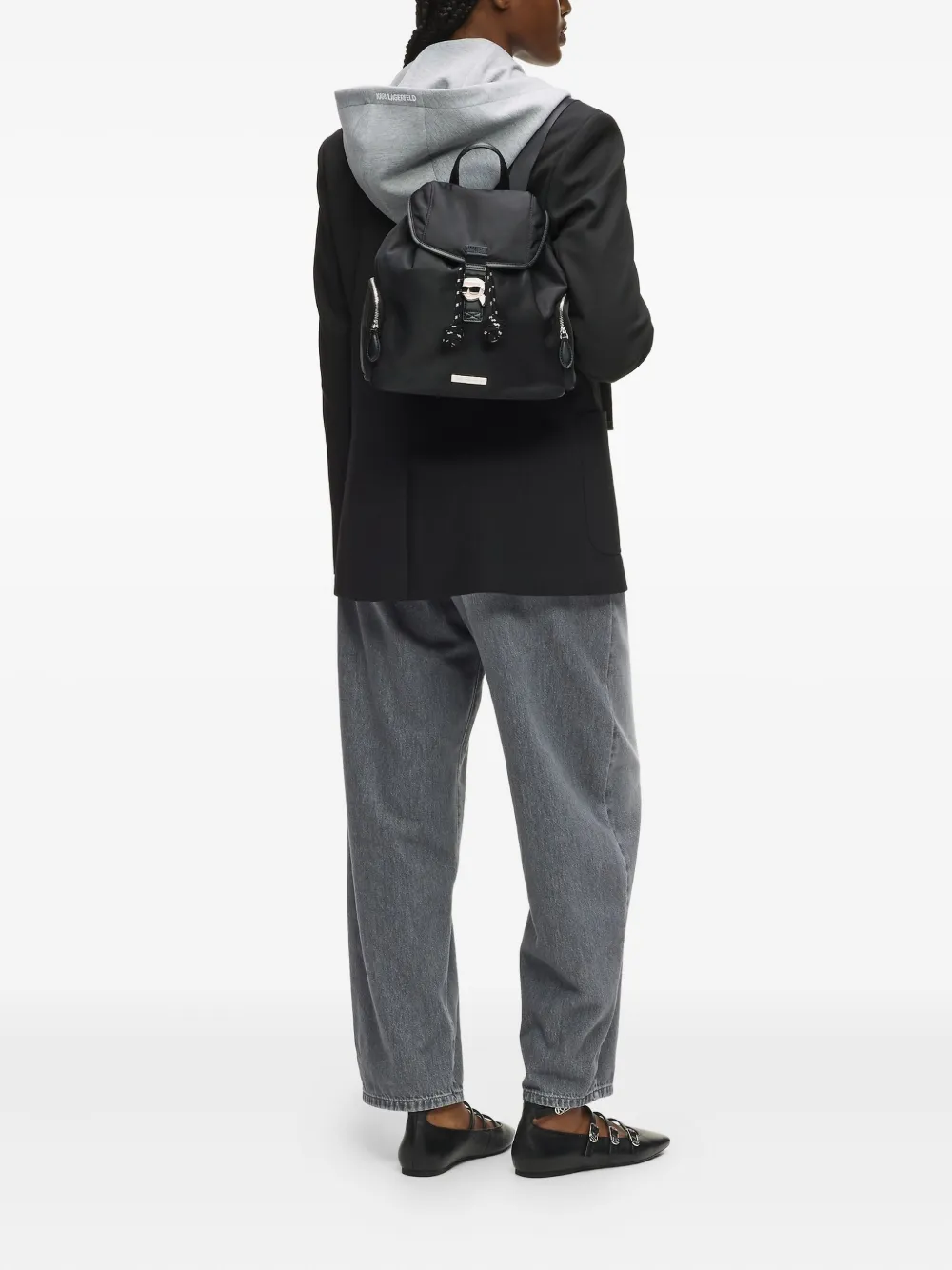 Karl Lagerfeld Ikon kleine rugzak - Zwart