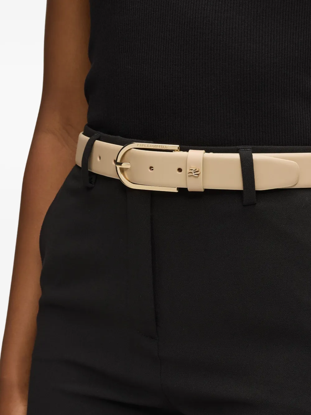 Karl Lagerfeld K Autograph speldenriem Beige