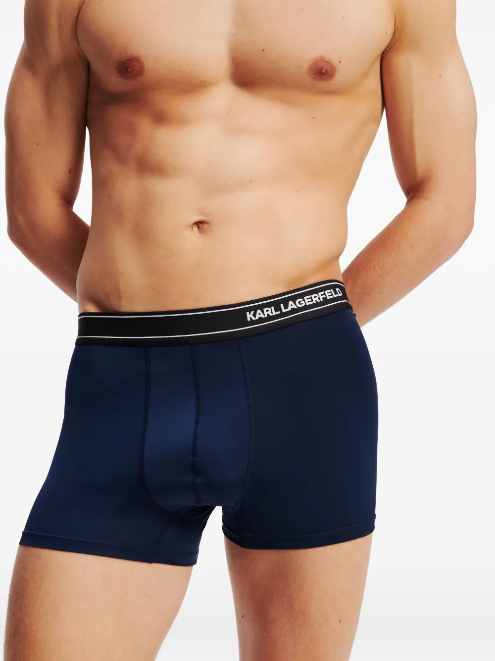 Karl Lagerfeld Drie boxershorts met logo Blauw