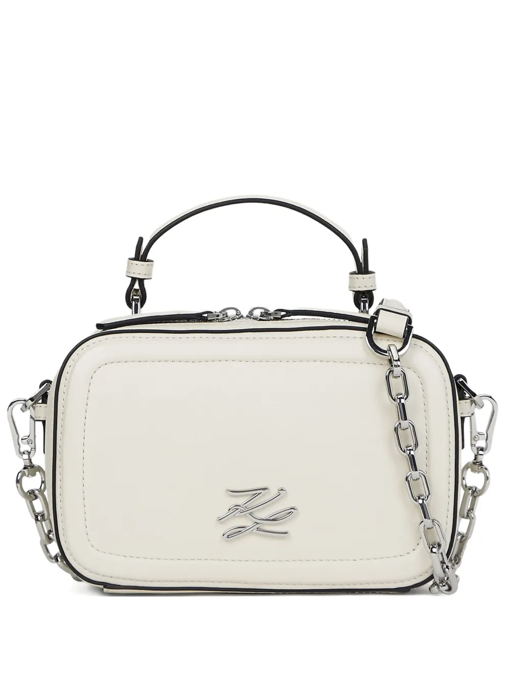 Karl Lagerfeld chain-strap crossbody bag - Bianco