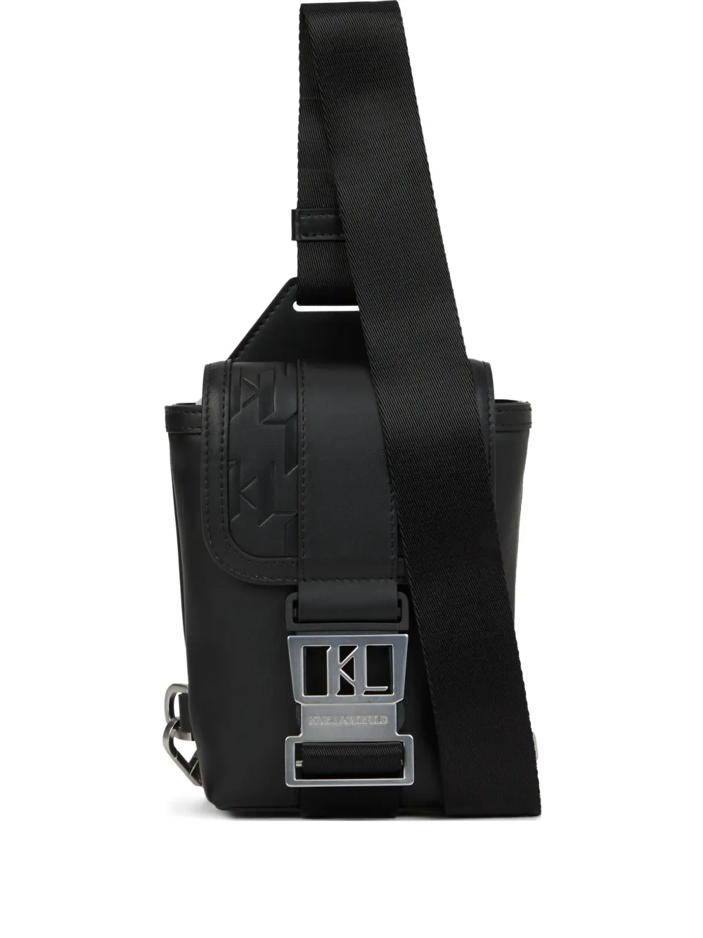 Karl Lagerfeld logo-plaque messenger bag | Black | Image 1