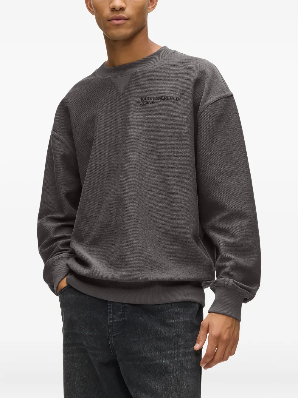 Karl Lagerfeld Jeans Sweater met logoprint Grijs