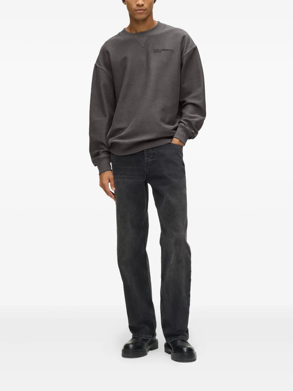 Karl Lagerfeld Jeans Sweater met logoprint - Grijs