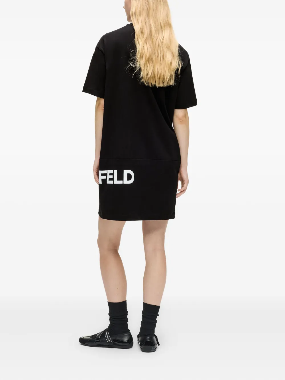 Karl Lagerfeld Jeans Jurk met logoprint Zwart