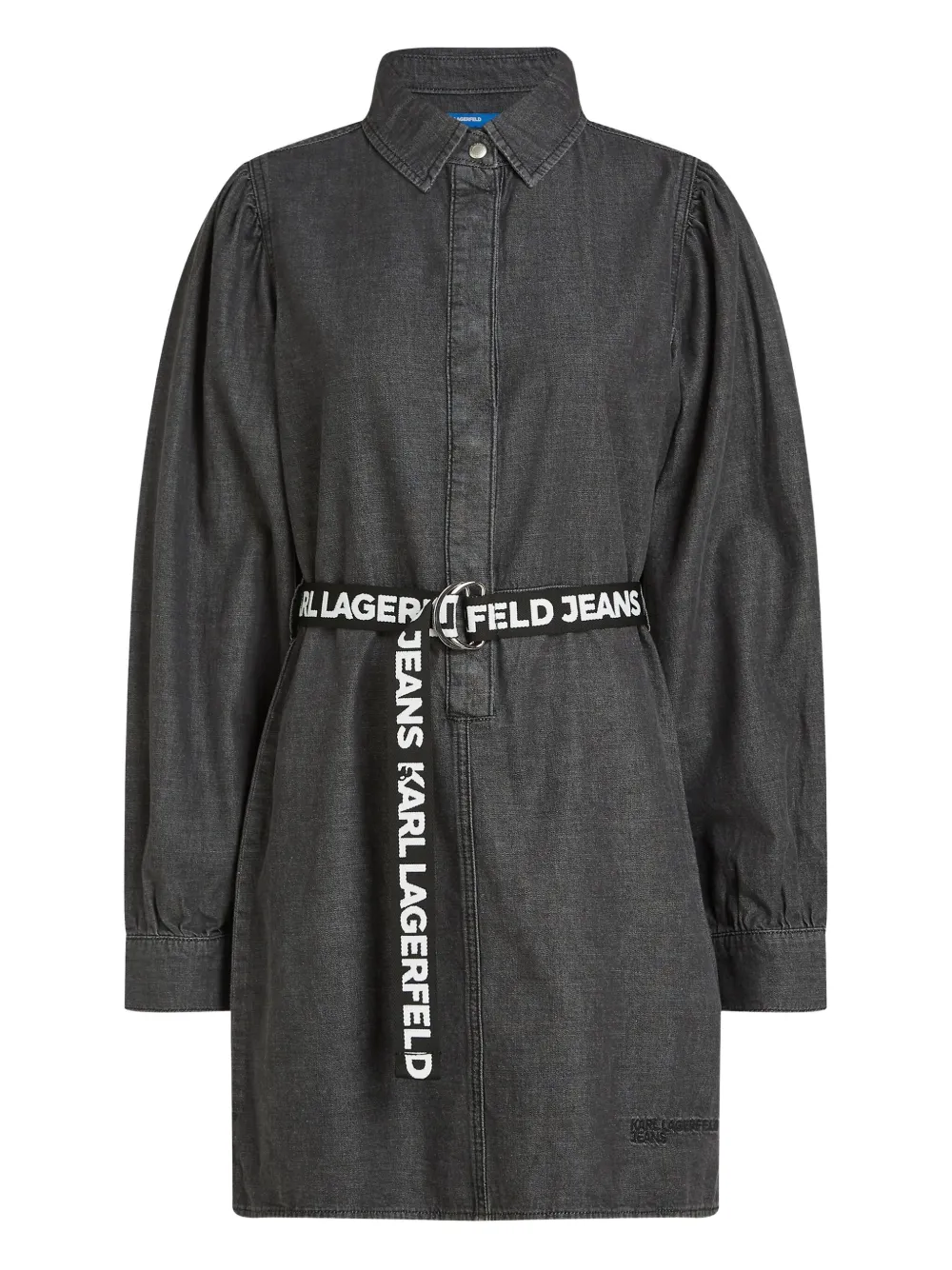 Karl Lagerfeld Jeans Abito denim con cintura - Grigio