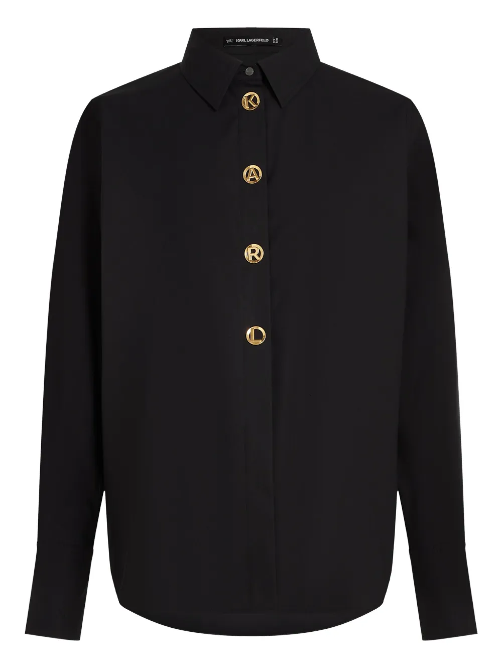 Karl Lagerfeld Karl-letters-buttons shirt | Black | Image 1