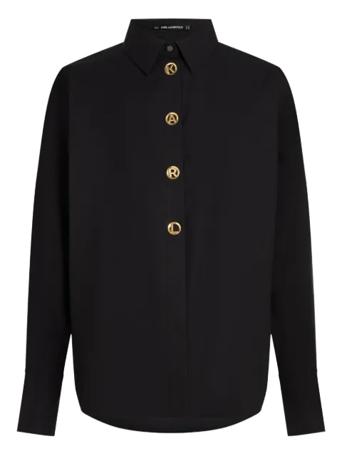 Karl Lagerfeld camisa con botones y letras Karl