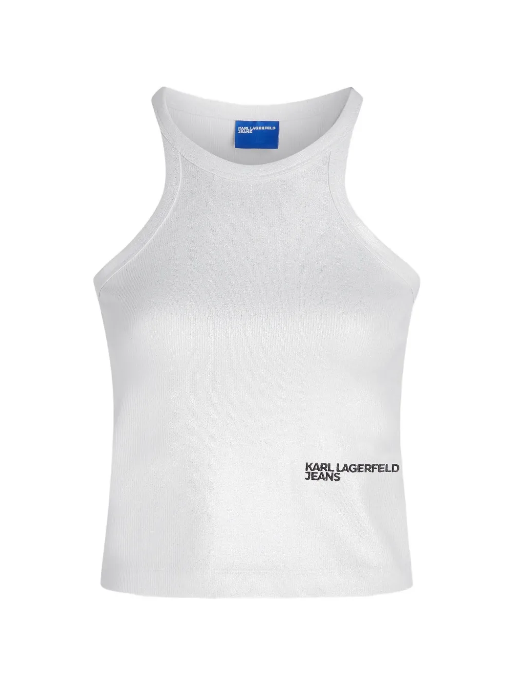 Karl Lagerfeld Jeans Geribbelde tanktop Wit